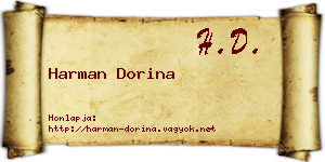 Harman Dorina névjegykártya
